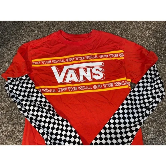 Vans Red Long Sleeve Checkered Shirt - Picture 2 of 2